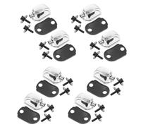 LRXIYODE 8 Piezas de Herrajes Metálicos para Batería, Tensores de Orejetas para Caja y Tom, con Tornillos y Arandelas de Sujeción, Accesorios de Repuesto para Batería y Percusión,