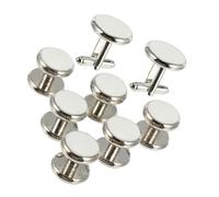 LRXIYODE 8 Piezas Traje de Camisa y Gemelos para Hombre Elegante Gemelos Redondos para Camisas Puños Franceses Accesorios para Bodas y Banquetes