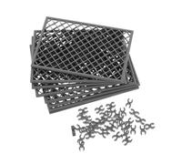 LRXIYODE 8piezas Miniatura De Cerca De Prisión De Plástico para Decoración De Escenarios Accesorios De Cerca para Casa De Muñecas Modelo De Miniatura Resistente y Duradero para Paisajes