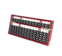 LRXIYODE Ábaco Retro de Madera, 13 Columnas 7 Cuentas Rojas, Herramienta Educativa para Cálculo Práctico y Aprendizaje Matemático Infantil, Ábaco de Contabilidad para Estudiantes