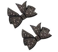 LRXIYODE Adornos para Zapatos Gemas de Imitación y Lazo Brillante, 1 Par de Dijes para Tacones Altos y Zapatos Planos, Clips Decorativos Versátiles para Bodas, Fiestas y Eventos