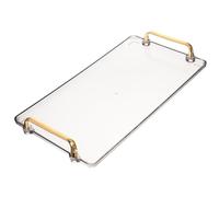 LRXIYODE Bandeja Organizadora Joyas Transparente de Acrílico Grande para Escritorio Resistente y Elegante Soporte Práctico para Almacenamiento de Cosméticos y Joyas Casa