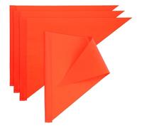 LRXIYODE Banderas de Seguridad Naranjas Reflectantes para Bicicletas y Scooters, Triángulo PVC sin Mástil, 4 Unidades Resistentes al Agua, Reemplazo para Señalización Infantil y Adultos