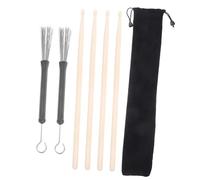 LRXIYODE Baquetas de Arce para Batería Palillos de Percusión Ligeros y Antideslizantes Accesorios Duraderos para Batería Acústica y Electrónica con Estuche de Apto para Principiantes y