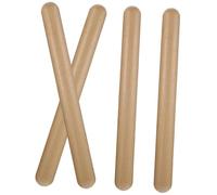 LRXIYODE Baquetas Palillos de Ritmo Seguros de Percusión de Madera Natural 4 Piezas Bordes Redondeados, Instrumento Musical Claves para Niños para Educación Rítmica en Casa y Aula