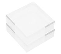 LRXIYODE Base de Exhibición de Acrílico Cuadrada 1, 8 Cm 2 Piezas 5x5 Cm | Alta Transparencia, Superficie Lisa y Dureza Firme, Reutilizable para Figurines y Artesanías en Tienda o Escritorio
