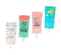 LRXIYODE Bolsas De Viaje Vacías y Recargables Para Loción y Champú 4 Piezas 100 Ml Plegables Prácticas Duraderas Para Uso Viajes y Almacenamiento De Cosméticos