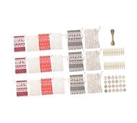 LRXIYODE Bolsas Pequeñas de Navidad con Cordón para y Regalos Unidades con Etiquetas de Atrás para Fiestas y Calendario de Adviento