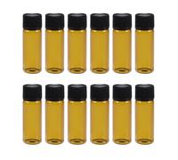 LRXIYODE Botellas Pequeñas de Vidrio Transparente Tapa de Rosca 12piezas 5Ml Portátiles para Perfumes Aceites Esenciales y Cosméticos