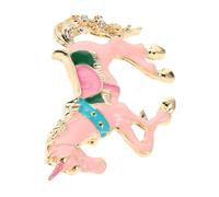 LRXIYODE Broche Caballo Enamel Pin con Cristales Brillantes Broche Animal Zodiaco Chino Pin Seguro para Chaquetas Bufandas y Mochilas Accesorio Decorativo para Año Chino