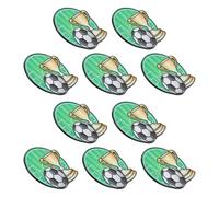 LRXIYODE Broche de Fútbol Esmaltado 10 Piezas, Pin Dije Deportivo de Aleación Resistente, Accesorio Divertido para Camisetas, Mochilas y Eventos Deportivos, Insignia de Aficionado