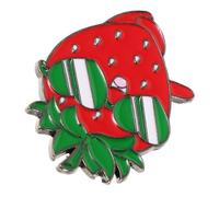 LRXIYODE Broche de Solapa de Fresa Esmaltado Metal para Chaquetas y Mochilas Pin Decorativo y Funcional de Aleación Duradera con Diseño Frutal Divertido para Estudiantes y Mujeres