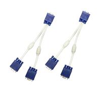 LRXIYODE Cable Divisor Vga 0,3m 1 Macho a 2 Hembras para Monitor, Adaptador De Vídeo Doble para Computador y TV, Compacto y Práctico, Color Negro, Adecuado para Conexión Múltiple