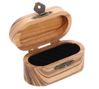 LRXIYODE Caja de Almacenamiento para Guardar 5 Púas para Púas de Guitarra de Madera Soporte Liso Pulido Diseño Retro Adecuado para Escuela y Viajes