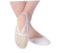 LRXIYODE Calcetines de Antideslizantes Transpirables para Mujer y Niña S y Elásticos para Ballet y Baile Interior Blancos