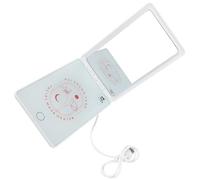 LRXIYODE Calentador de Mascarillas Facial Portátil USB Blanco Espejo de Maquillaje Integrado, Dispositivo Calentado para Mascarilla Facial, Adecuado para Cuidado Piel en Casa y Viajes