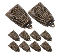 LRXIYODE Campanas de Cobre Vintage Colgante de Dragón Auspicioso, 16 Piezas, Decoración Feng Shui para Puertas y Manualidades Diy, Amuleto de Carillón Pequeño para Hogar y
