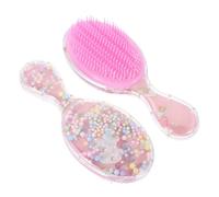 LRXIYODE Cepillo de Pelo para Niños Desenredante y Pequeño 2 Piezas Transparente Ovalado Masaje Cuero Cabelludo Cepillo para Cabello Grueso Uso Diario en Casa y Viajes