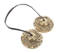 LRXIYODE Címbalos Espirituales Tingsha de Latón Dorado Campana de Meditación Tibetana Sonido Puro y Melodioso, Fácil de Usar para Meditación y Yoga