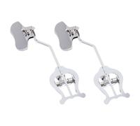 LRXIYODE Clip para Partitura de Trombón Abrazadera Metálica Plateada Resistente 2 Piezas Sujetador Compacto para Notas Musicales, Accesorios para Músicos y Bandas de Marcha