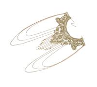 LRXIYODE Collar Exagerado De Cadena Corporal Encaje Dorado, Borlas Multicapa, Joyería Para Mujer, Para Fiestas y Carnaval, Diseño Brillante y Tamaño Único