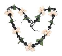 LRXIYODE Collar Graduación Hawaiano Acrílico con y Tejidas Floral para Mujer Accesorio Elegante para Fiesta de Graduación