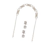 LRXIYODE Conjunto Elegante de Joyería Nupcial para Mujer Diadema y Pendientes Colgantes Accesorios Versátiles para Bodas Fiestas y Eventos Especiales