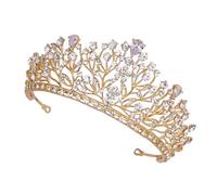 LRXIYODE Coroa Decorativa de Novia Tocado de Boda con Brillantes Accesorio de Pelo para Ceremonias y Banquetes para Bodas y Compromisos