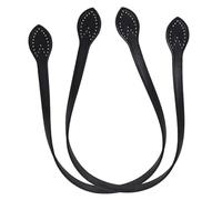 LRXIYODE Correa de Cuero Negro Adecuado para Reemplazo y DIY de Bolsos para Mujer para Bolso de Mano y Clutch, 2 Piezas, Diseño Clásico y Duradero