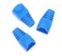 LRXIYODE Cubierta de Botas para Cable de Red Rj45 Cat5 Cat6, 100 Piezas, Protección Compacta y Resistente, Accesorios para Conectores Ethernet, Color Azul, Uso Profesional para Redes