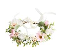 LRXIYODE Diadema de Flores de Seda Margaritas, 1 Unidad, Tamaño Ajustable, Tocado Floral para Novia, Boda y Fiesta, Accesorio Romántico para Mujer y Damas de Honor