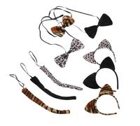 LRXIYODE Diadema Orejas de Animal para 9 Piezas 3 Juegos de Accesorios Cómodos de Tela y Plástico para Fiesta de Disfraces y Cosplay