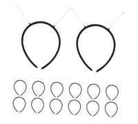 LRXIYODE Diademas Resorte Para Mujer y Niñas Diademas De Plástico Flexibles Accesorios Diy Para Hacer Color Negro Tamaño 7 Cm Paquete De 15 Piezas Para Fiestas y Uso Diario