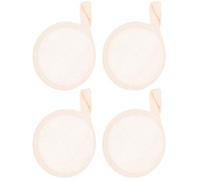 LRXIYODE Discos Exfoliantes Faciales de Lufa Redondos 8 CM 4 Unidades Esponjas Limpiadoras Naturales para Desmaquillar y Exfoliar Esponjas Faciales de Maquillaje para Piel Sensible y