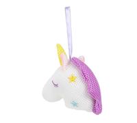 LRXIYODE Esponja de Ducha de Unicornio Cartoon Exfoliante para Baño Suave para Adultos Diseño Divertido Color Elegante Incluye Asidero para Colgar