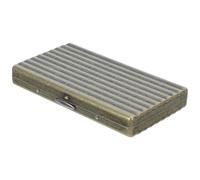 LRXIYODE Estuche para Cigarrillos Finos de Hierro Resistente Humedad y Portátil en Color Café, Diseño Vintage Elegante y Refinado Adecuado para Viajes
