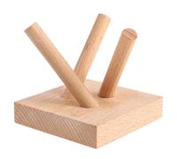 LRXIYODE Expositor de Béisbol de Madera para Bola Individual, Soporte | Base de Madera Maciza Cuna Curva, Acabado Mate Natural, para Mesa, Estante y Decoración