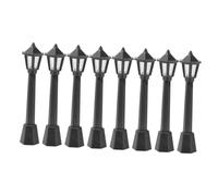 LRXIYODE Farolas Navideñas Miniatura 8 Piezas 8 Cm Decoración para Casas de Muñecas, Microfarolas de Plástico para Paisajes y Modelos en Mini, Accesorio para Decoración Navideña y