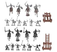 LRXIYODE Figuras Miniatura Soldados Medievales Compacto de Caballería Plástica para Decoración para Maquetas y Creativas