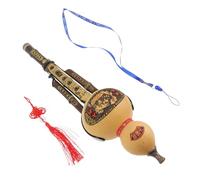 LRXIYODE Flauta de Bambú Hulusi Tono C Hecha a Mano, Instrumento de Viento Tradicional Chino Estilo Étnico, Decorativo Desarrollar el Sentido Musical, 1 Set