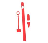 LRXIYODE Funda Silicona para Pencil ª Generación Protectora Antideslizante Estuche Decorativo Rojo para Lápiz Táctil Compatible con Carga