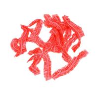 LRXIYODE Gorros De Ducha Desechables 100 Piezas Tamaño Estándar Protección Para Mujer Cuidado Del Cabello Baño y Salón De Belleza Color Rojo Práctico y Cómodo