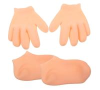 LRXIYODE Guantes Hidratantes Femeninos Reutilizables y Calcetines Suaves para Manos y Pies Secos Cómodos y Transpirables para Cuidado Nocturno y Protección Piel