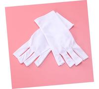 LRXIYODE Guantes UV para Manicura Protección Radiación UV Guantes Cortos Blancos para de Uñas y Secado Gel