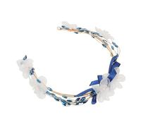 LRXIYODE Handmade Soft Clay Bridal Headpiece Crystal Leaf Hair Accessories Lightweight Wedding Veil Ornament For Bride