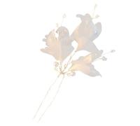 LRXIYODE Horquilla Decorativa de Novia Forma de U Perlas Sintéticas Accesorio Cabello de Boda Metal y Tela Diseño Elegante para Mujeres y Niñas Adecuado para Fiestas y Ceremonias