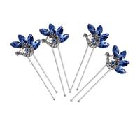 LRXIYODE Horquillas de Novia en Forma Gemas de Imitación, 4 Piezas de Metal para Sujetar el Cabello Diseño Elegante y Práctico para Boda