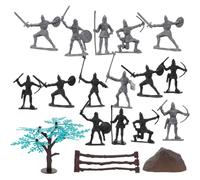 LRXIYODE Juego de 24 Figuras de Soldaditos de Plástico Militar Modelo de Soldados Antiguos Accesorios Juguetes de Simulación para Decoración para Escritorio y Coleccionistas