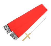 LRXIYODE Juego de Cosplay para Mujer Disfraz de Sacerdote y Monja Halloween, Bufanda de Sacerdote y Colgante de Cruz, Accesorio de Disfraz de Monje para Fiestas y Carnaval, Tela Cómoda