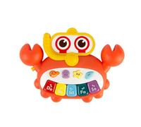 LRXIYODE Juguete de Piano Musical para Ñiño Forma de Cangrejo, Pequeño, Plástico Resistente, Educativo, para Desarrollo Psicomotor, Apto para Bebés en Etapa Temprana, sin Baterías